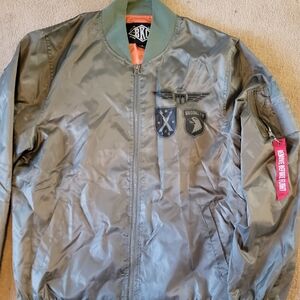 Green Bomber Jacket for Men